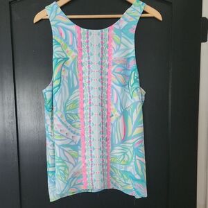 Lilly Pulitzer Tropical Print Sleeveless Top
